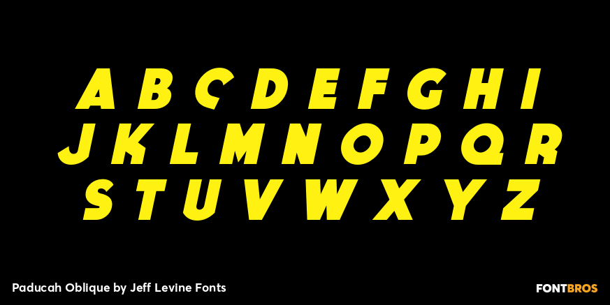 Paducah Oblique Font Poster #2