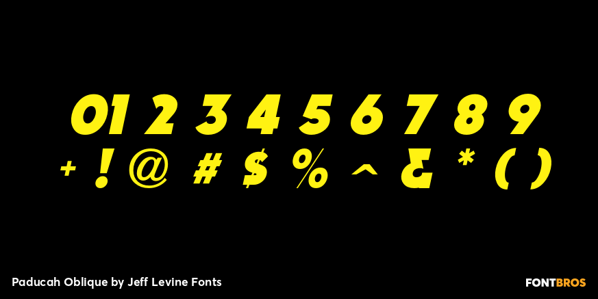 Paducah Oblique Font Poster #4