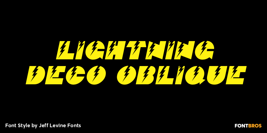 Lightning Deco Oblique Poster