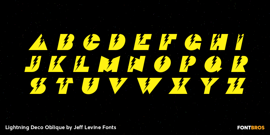 Lightning Deco Oblique Font Poster #2