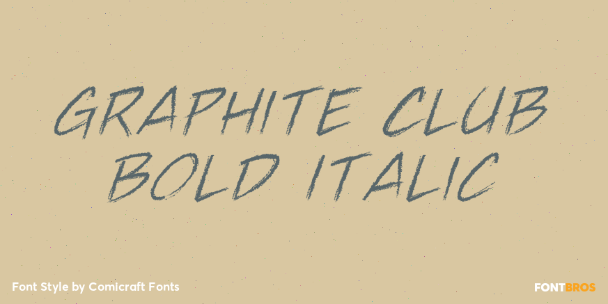 Graphite Club Bold Italic Font Poster #1