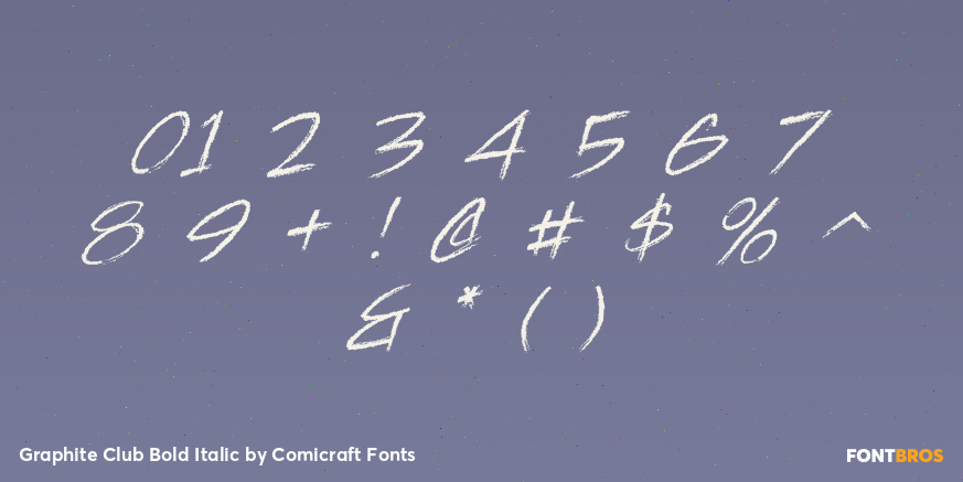Graphite Club Bold Italic Font Poster #1