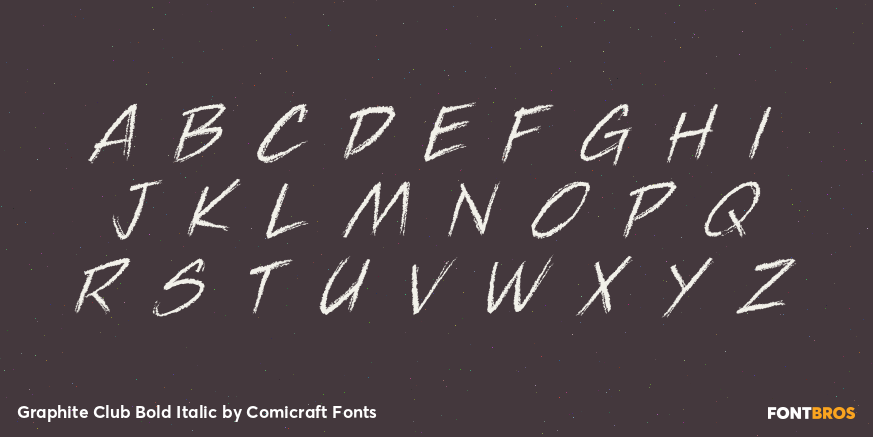 Graphite Club Bold Italic Font Poster #1