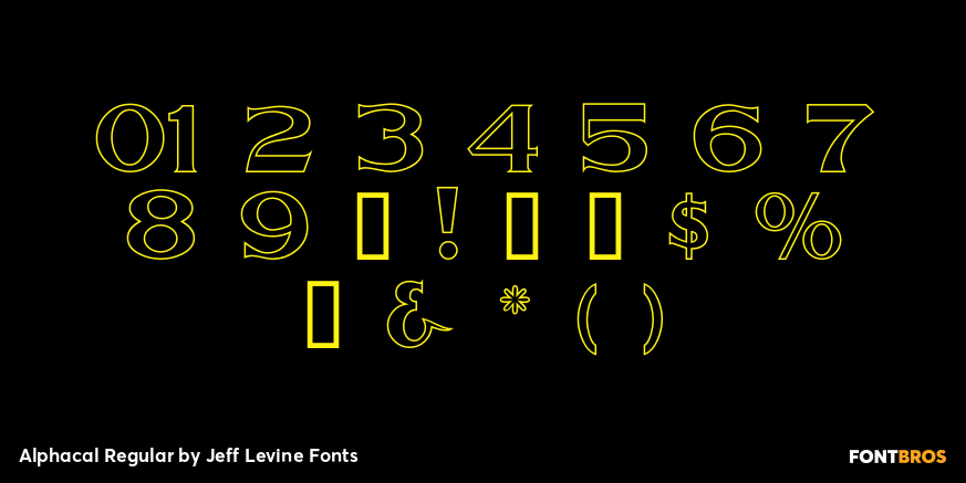 Alphacal Regular Font Poster #1