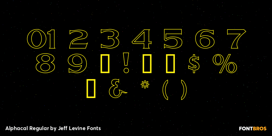 Alphacal Regular Font Poster #4