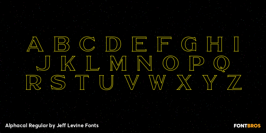 Alphacal Regular Font Poster #1