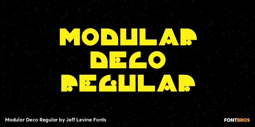 Modular Deco Regular Font Poster #1