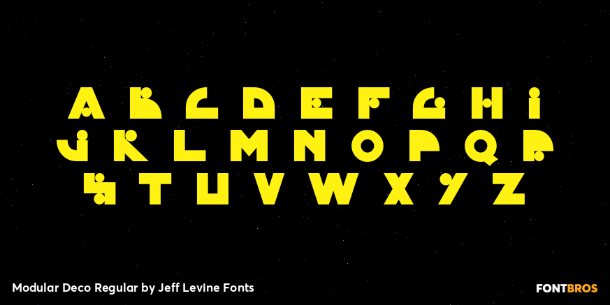 Modular Deco Regular Font Poster #2