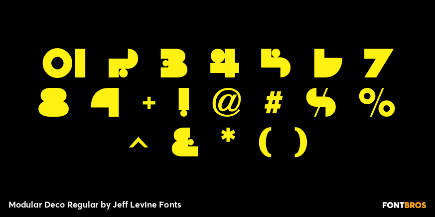 Modular Deco Regular Font Poster #4