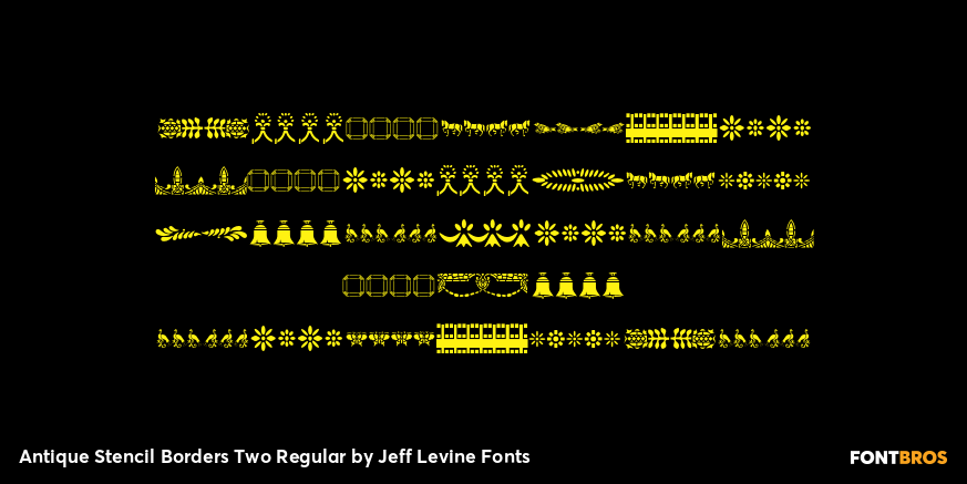 Antique Stencil Borders Two Regular Poster