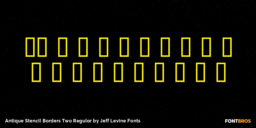 Antique Stencil Borders Two Regular Font Poster #4