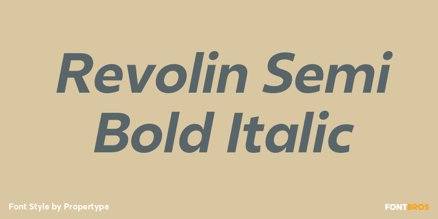 Revolin Semi Bold Italic Poster