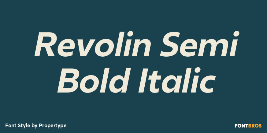 Revolin Semi Bold Italic Poster