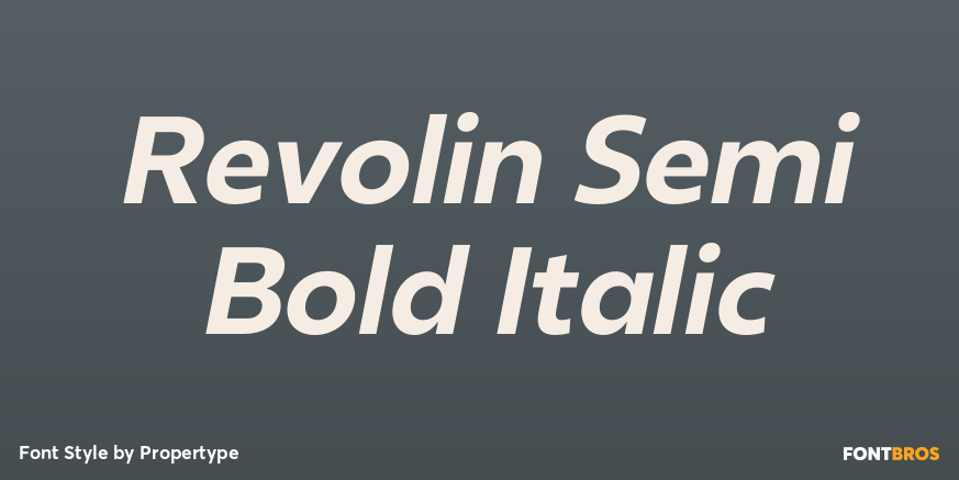 Revolin Semi Bold Italic Poster