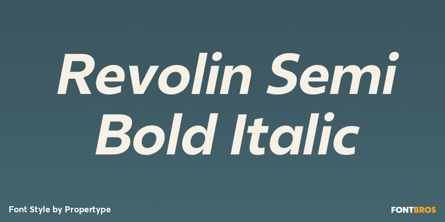 Revolin Semi Bold Italic Poster