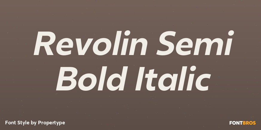 Revolin Semi Bold Italic Poster