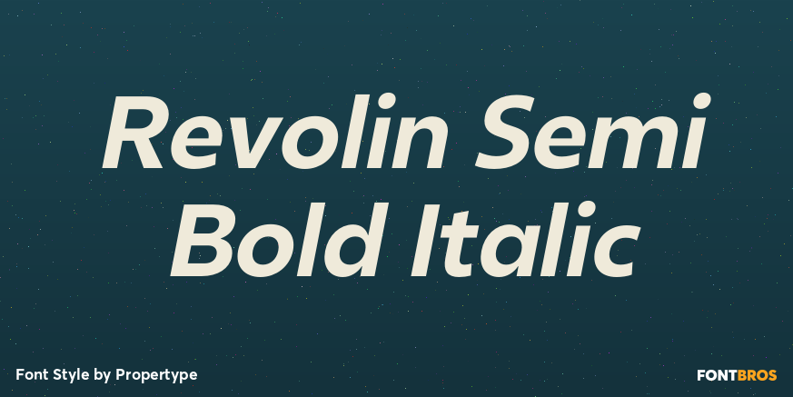 Revolin Semi Bold Italic Poster