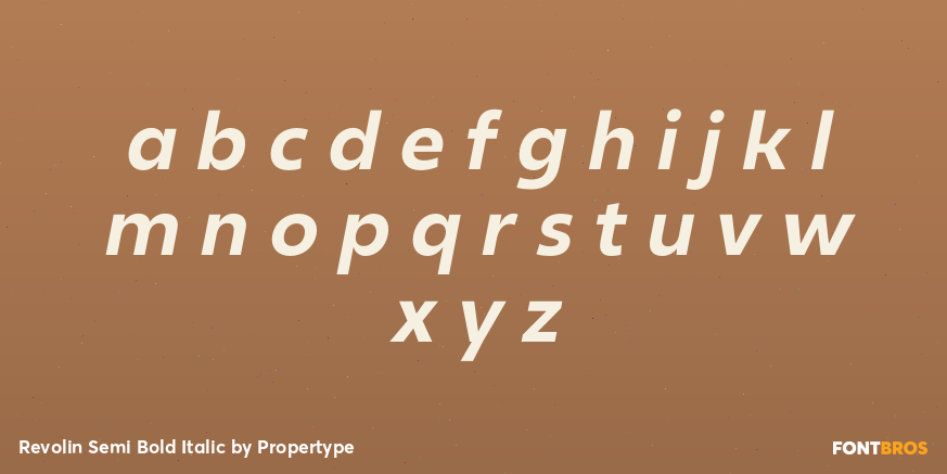 Revolin Semi Bold Italic Font Poster #3