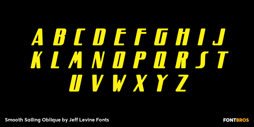 Smooth Sailing Oblique Font Poster #3