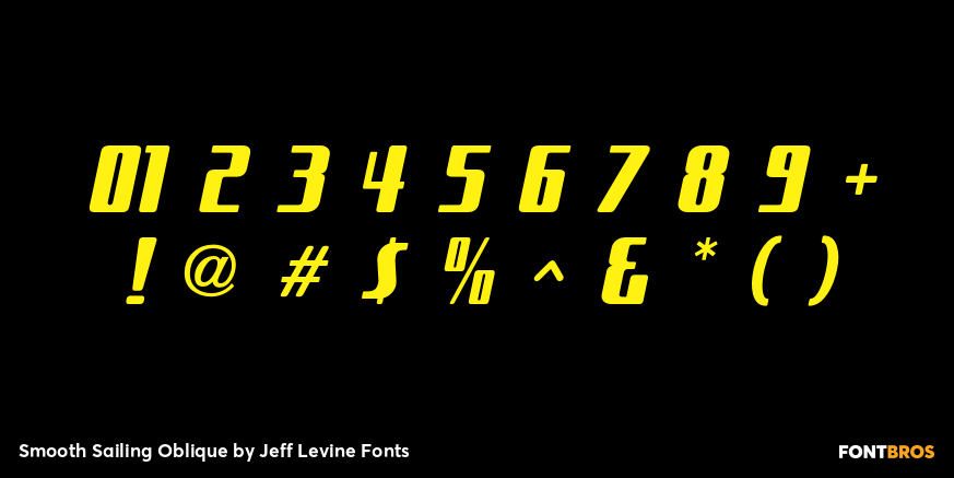 Smooth Sailing Oblique Font Poster #4