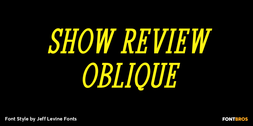 Show Review Oblique Poster