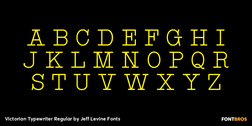 Victorian Typewriter Regular Font Poster #2