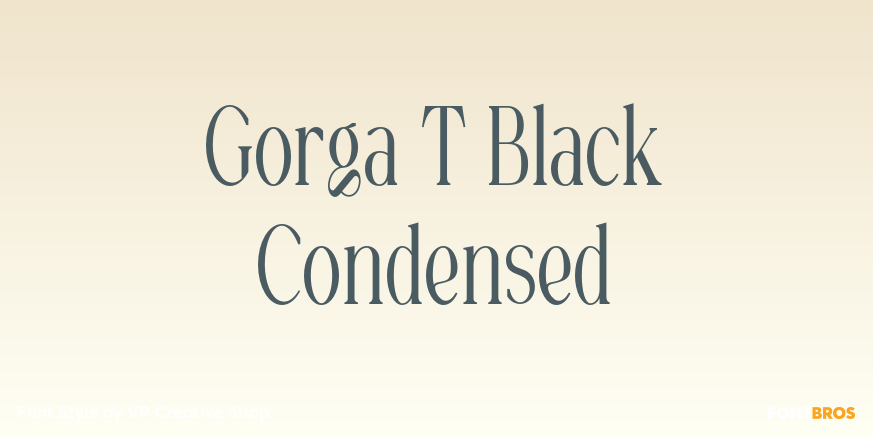 Gorga T Black Condensed Poster