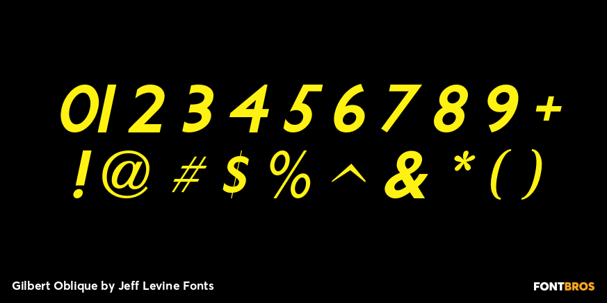Gilbert Oblique Font Poster #4