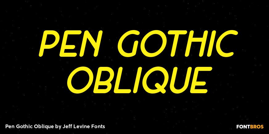 Pen Gothic Oblique Font Poster #1