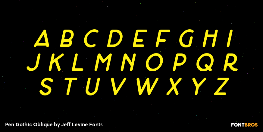 Pen Gothic Oblique Font Poster #2