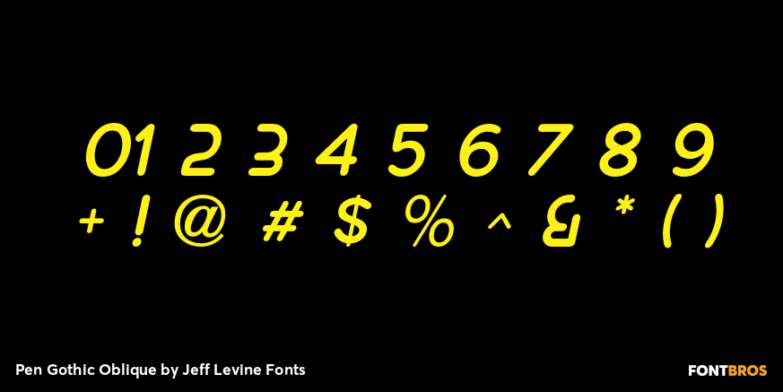 Pen Gothic Oblique Font Poster #4