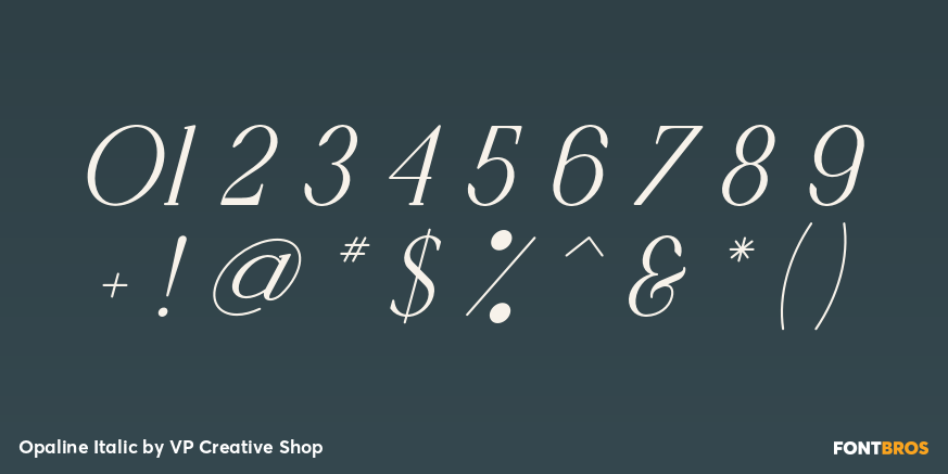 Opaline Italic Font Poster #1