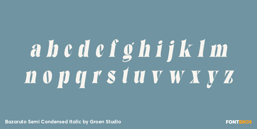 Bazaruto Semi Condensed Italic Font Poster #3