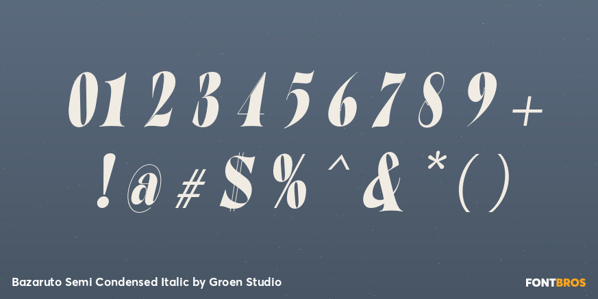 Bazaruto Semi Condensed Italic Font Poster #4