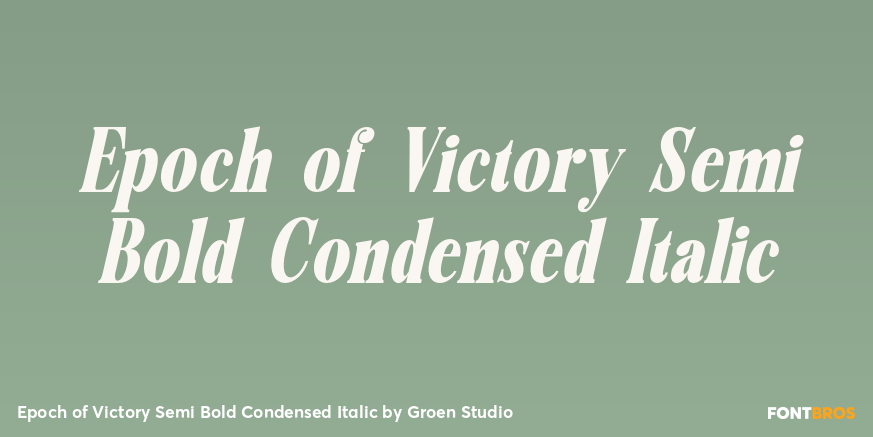 Epoch of Victory Semi Bold Condensed Italic Poster