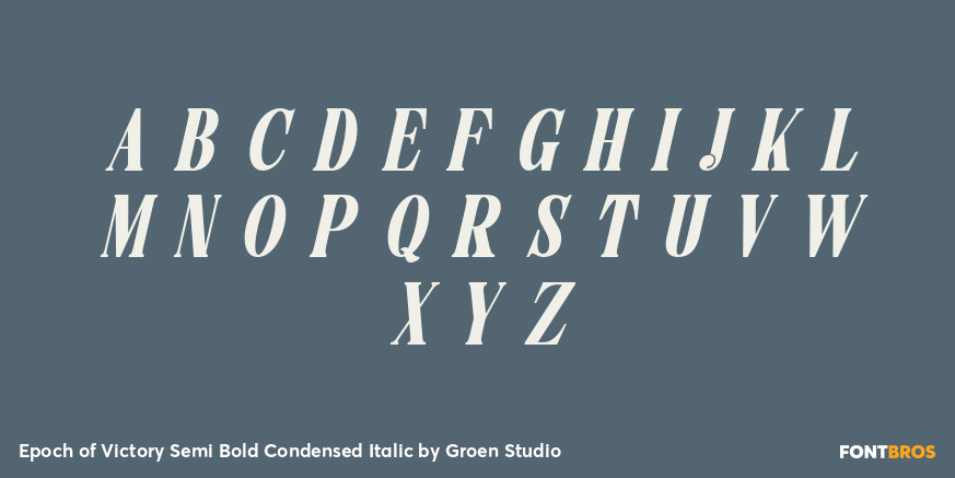 Epoch of Victory Semi Bold Condensed Italic Font Poster #2