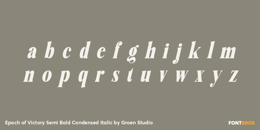 Epoch of Victory Semi Bold Condensed Italic Font Poster #3