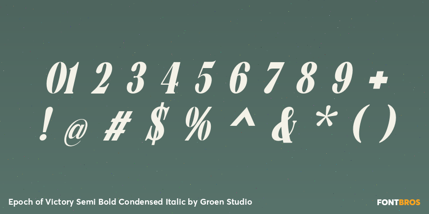 Epoch of Victory Semi Bold Condensed Italic Font Poster #4