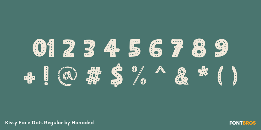 Kissy Face Dots Regular Font Poster #1