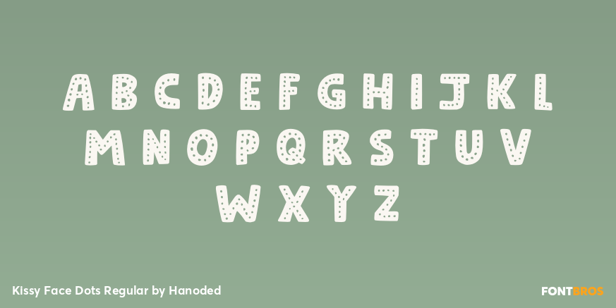 Kissy Face Dots Regular Font Poster #1
