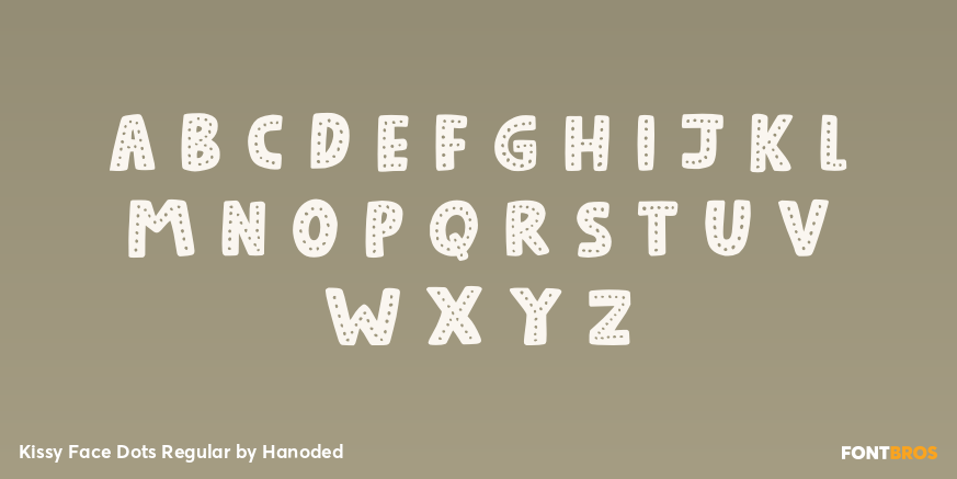 Kissy Face Dots Regular Font Poster #1