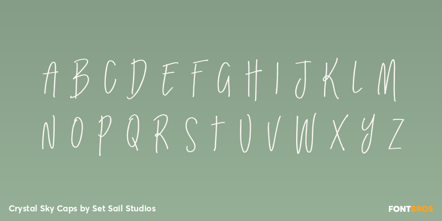 Crystal Sky Caps Font Poster #2