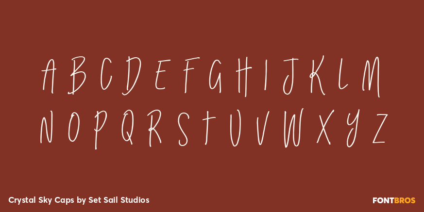 Crystal Sky Caps Font Poster #3