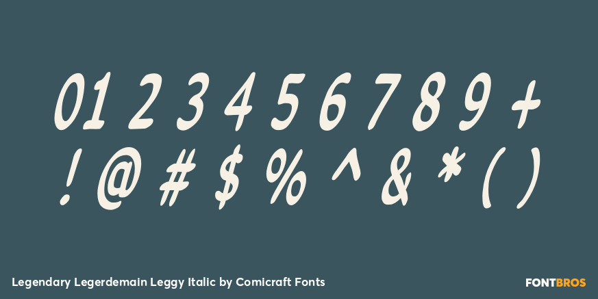 Legendary Legerdemain Leggy Italic Font Poster #1