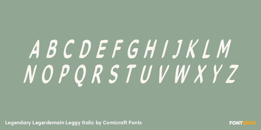 Legendary Legerdemain Leggy Italic Font Poster #2