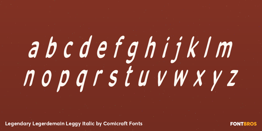 Legendary Legerdemain Leggy Italic Font Poster #3