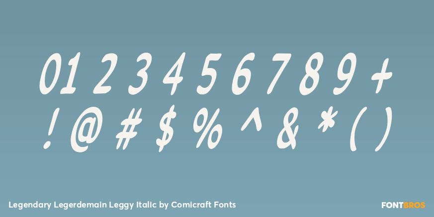 Legendary Legerdemain Leggy Italic Font Poster #4