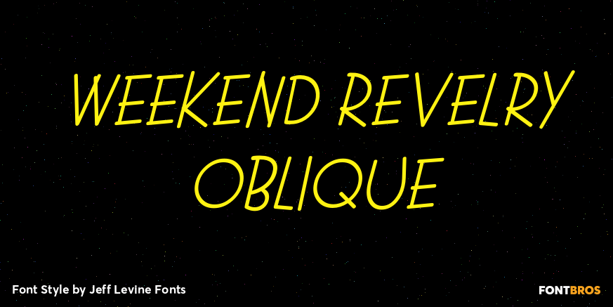 Weekend Revelry Oblique Font Poster #1