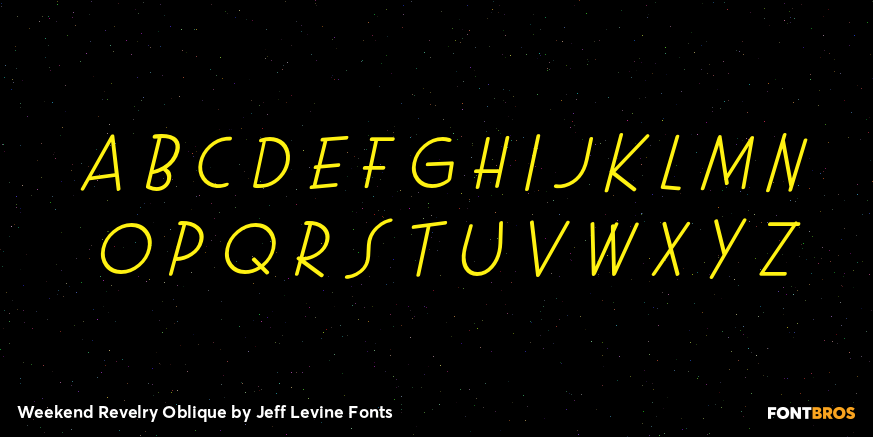 Weekend Revelry Oblique Font Poster #2