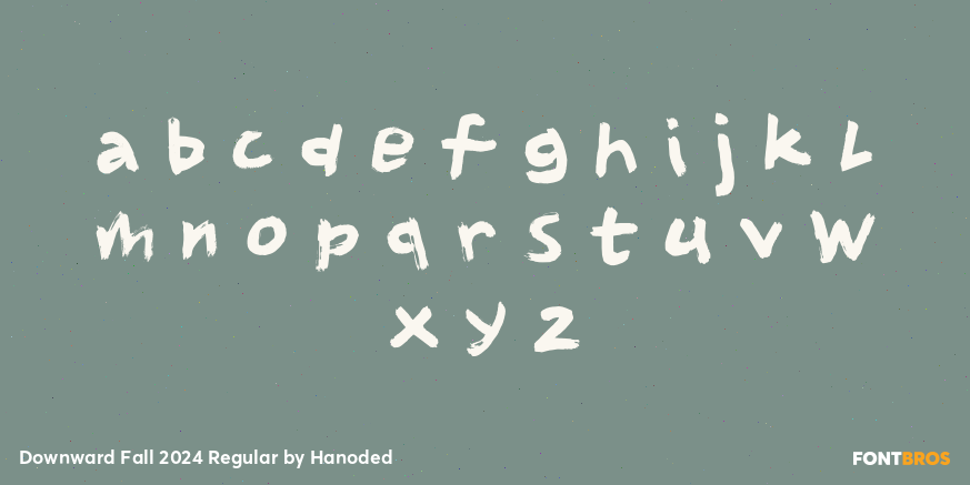 Downward Fall 2024 Regular Font Poster #3